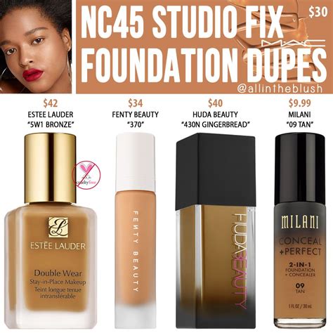 mac foundation dupes